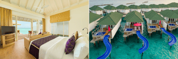 Siyam World water villas with slide