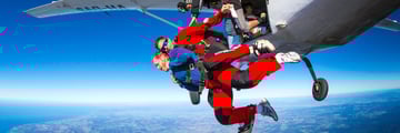 Sky diving in Byron Bay