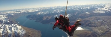 Sky diving in Queenstown