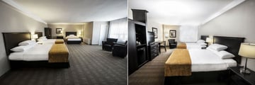 Skyline Hotel & Waterpark, Family Suite with Three Queen Beds and Traditional Room with Two Queen Beds