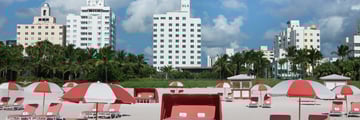 View of exterior and beach at SLS South Beach