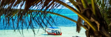 Small boat anchored along Mombasa Coast