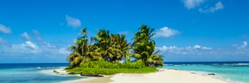 Small island on Belize reef