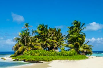 Small island on Belize reef