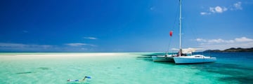 Snorkelling in a crystal clear lagoon