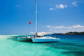 Snorkelling in a crystal clear lagoon