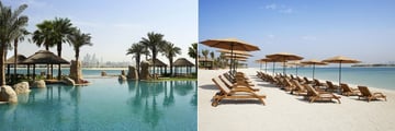 Main Pool and Beach at Sofitel Dubai The Palm