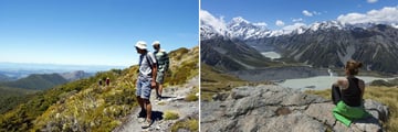 Solo Travellers exploring New Zealand's marvellous landscapes