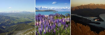 Southern Canterbury Plains, Lake Tekapo & Flight over the Southern Alps (optional)