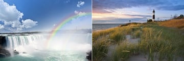 Niagara Falls and views of Lake Michigan