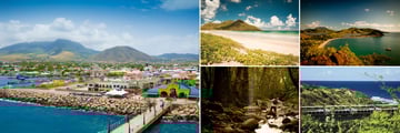 St Kitts; Basseterre Town, Sandy Bank Bay, Southeast Peninsula, Scenic Railway, Rain Forest