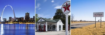 St Louis, Route 66 garage & Oklahoma
