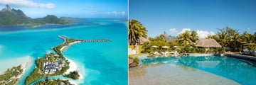 St. Regis Bora Bora Resort, Aerial View of Resort and Main Pool