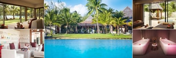 St. Regis Bora Bora Resort, Miri Miri Spa by Clarins Relaxation Room, Spa Exterior and Gardens, Treatment Room, Hydrotherapy Room and Manicure and Pedicure Station