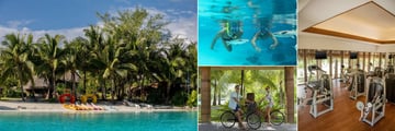 St. Regis Bora Bora Resort, Beach and Watersports, Snorkeling in the Lagoonarium, Fitness Room and Bikes