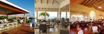 Starfish Grenada Resort, (from left): Traders Bar, Spicers Bistro & Bar and Tamarind Lounge