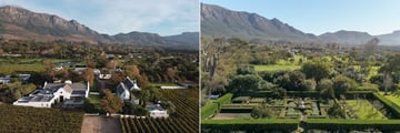 The Steenberg Hotel aerial and garden