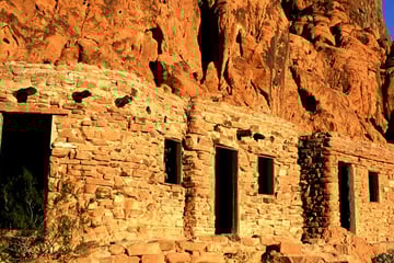 Stone cabins in the Valley of Fire, Nevada
