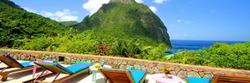 Stonefield Estate Villa Resort, View of the Pitons