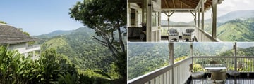 Strawberry Hill, Two Bedroom Villa Exterior, Veranda with Mountain Views and Studio Cottage Balcony