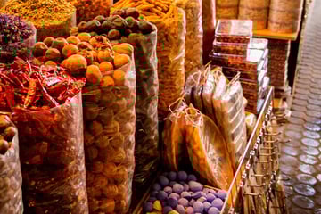 Street market spices