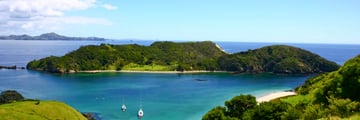 Beautiful scenery in the Bay of Islands, New Zealand