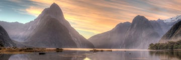 Stunning Milford Sound Scenery at Sunset