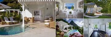 Sugar Beach, A Viceroy Resort, (clockwise from left): Grand Luxury Villa, Superior Luxury Villa, Luxury Cottage, Superior Luxury Cottage and Four Bedroom Residence