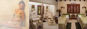 Steam Room, Pedicure Treatment Room and Spa Couple's Treatment Room at Sugar Cane Club Hotel & Spa