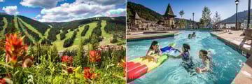 Sun Peaks Grand Hotel, Sun Peaks Resort and Hotel Pool in Summer