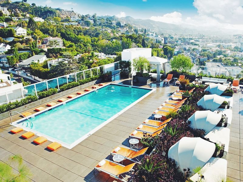 Sundeck on top of Andaz West Hollywood