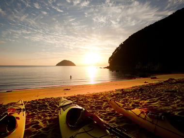 Sunrise over Abel Tasman National Park