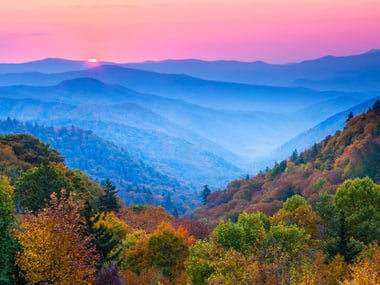Sunrise over the Great Smoky Mountains