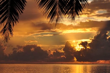 Sunset at Aitutaki