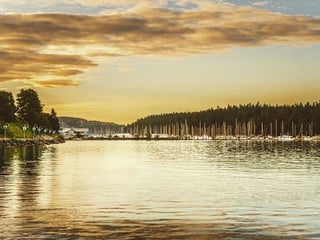 Sunset over Nanaimo Harbour, Vancouver Island