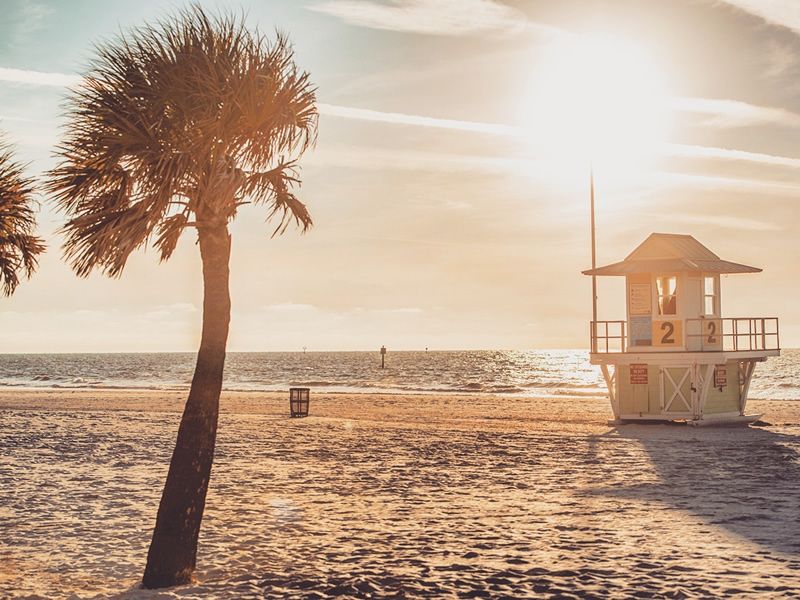 Sunset over Clearwater Beach