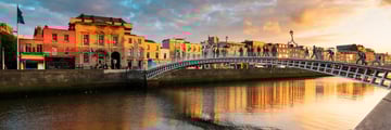Sunset over Dublin, Ireland
