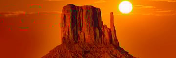 Sunset over Monument Valley