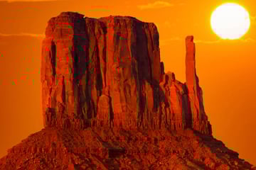 Sunset over Monument Valley