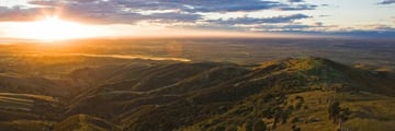 Sunset over the beautiful Canterbury Plains
