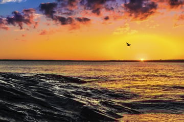Sunset over Rhode Island