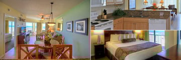 Sunset Vistas, Suite Living Area, Kitchen and Bedroom