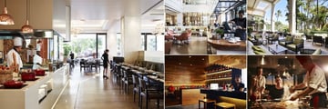 Surfers Paradise Marriott Resort & Spa, Citrique Restaurant, Chapter & Verse Restaurant - Breakfast, Chapter & Verse Outdoor Seating, Misono Japanese Steakhouse Restaurant and Misono Sake Bar
