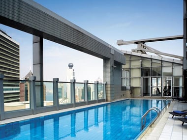 Swimming pool at Traders Hotel Hong Kong