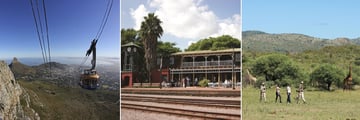 Table Mountain cable car, Rovos Rail station building & Madikwe walking safari