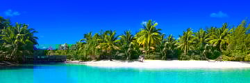 A secluded beach in Bora Bora
