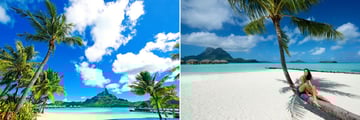 Matira beach in Bora Bora