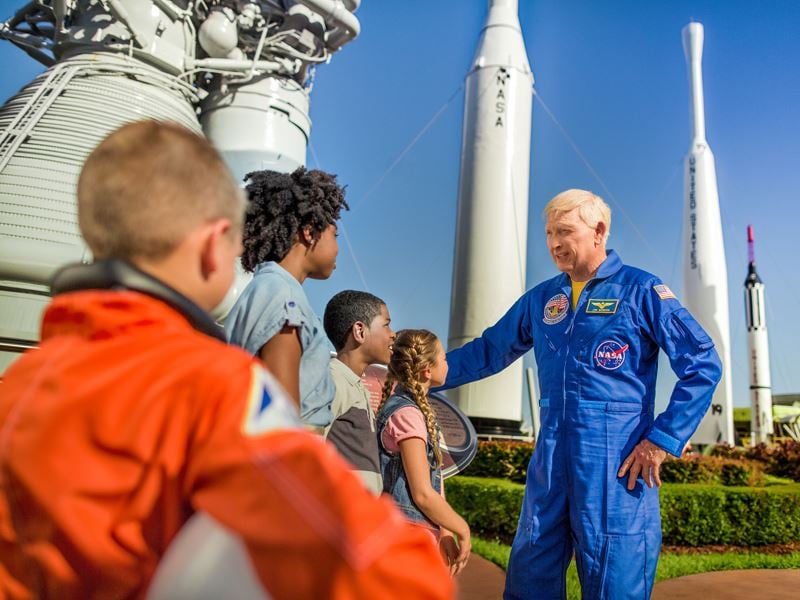Meeting astronauts at Kennedy Space Centre