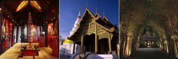Tamarind Village Chiang Mai, Inside the Exhibition, Lanna Temple and Bamboo Entrance