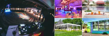 Tamassa - An All Inclusive Resort, (clockwise from left): Jalsa Night Club, B Bar, Show, Truck and Playa